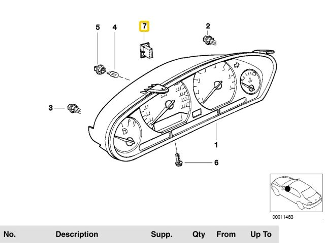 bontott BMW 3 E36 Kilométeróra