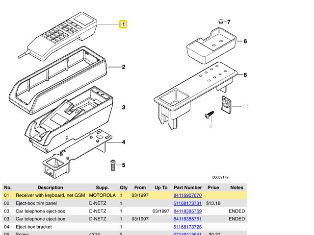 bontott BMW 3 E36 Telefon Elektronika