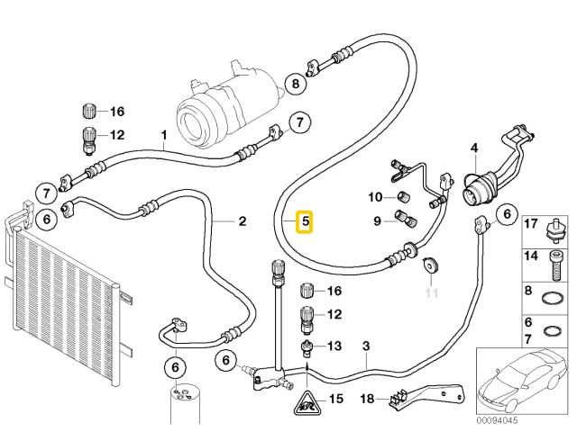 bontott BMW 3 E46 Klíma Cső