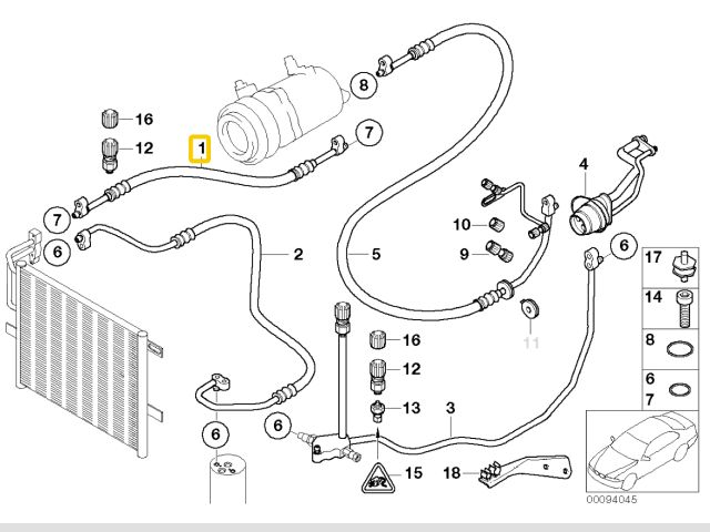 bontott BMW 3 E46 Klíma Cső