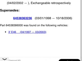 bontott BMW 3 E46 Klíma Cső