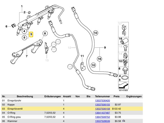 bontott BMW 3 E46 Porlasztó (1 db)