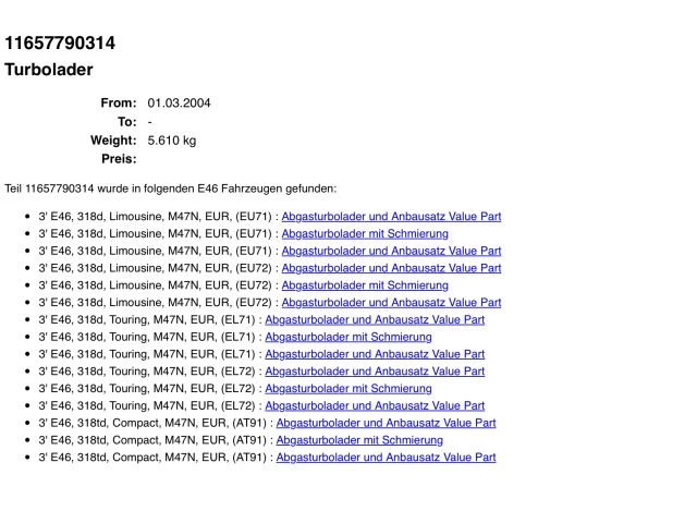bontott BMW 3 E46 Turbó