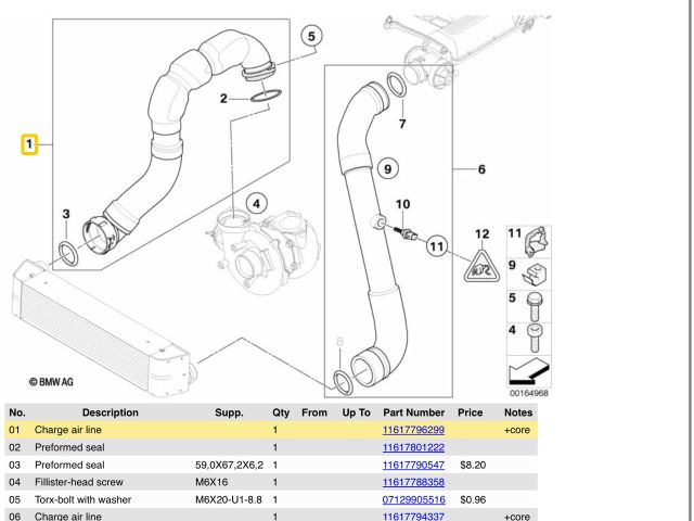 bontott BMW 3 E46 Turbócső