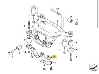 bontott BMW 3 E46 Differenciálmű Tartó Bak