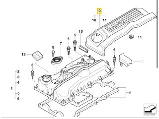 bontott BMW 3 E46 Felső Motorburkolat