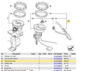 bontott BMW 3 E46 Üzemanyagszint Jeladó