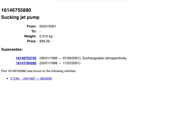 bontott BMW 3 E46 Üzemanyagszint Jeladó