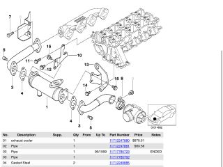 bontott BMW 3 E46 EGR Hűtő