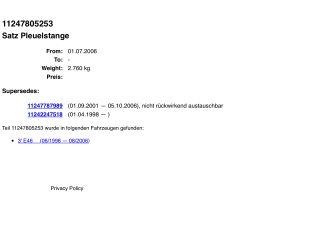 bontott BMW 3 E46 Hajtókar