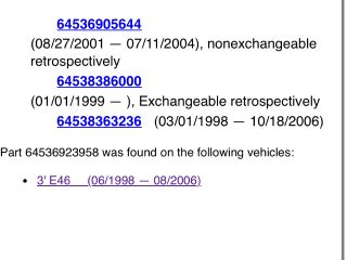 bontott BMW 3 E46 Klíma Cső