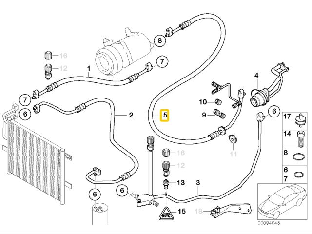 bontott BMW 3 E46 Klíma Cső