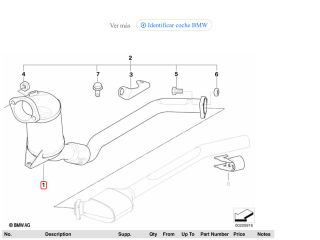 bontott BMW 3 E46 Komplett Kipufogó Rendszer