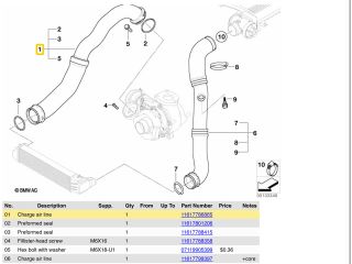 bontott BMW 3 E46 Turbócső