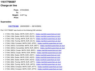 bontott BMW 3 E46 Turbócső