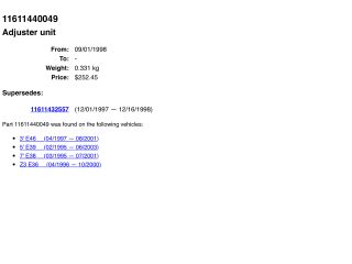 bontott BMW 3 E46 DISA Szelep