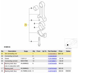 bontott BMW 3 E46 Dugattyú és Hajtókar