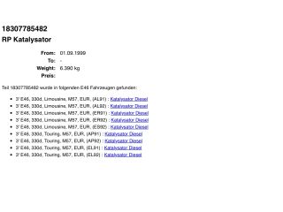 bontott BMW 3 E46 Komplett Kipufogó Rendszer