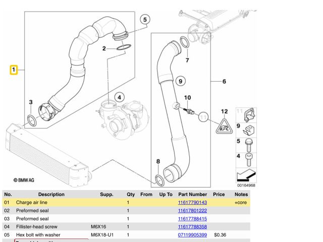 bontott BMW 3 E46 Turbócső