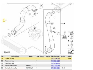 bontott BMW 3 E46 Turbócső