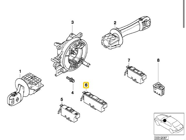 bontott BMW 3 E46 Ablakemelő Kapcsoló Négyes / Kettes