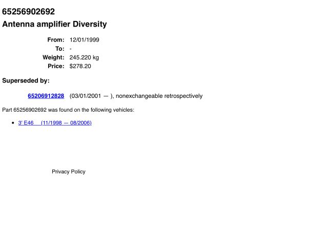 bontott BMW 3 E46 Antenna Erősítő