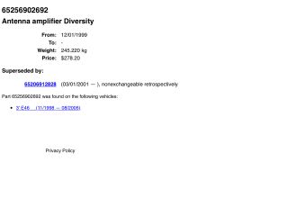 bontott BMW 3 E46 Antenna Erősítő