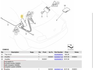 bontott BMW 3 E46 Antenna Erősítő