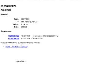 bontott BMW 3 E46 Antenna Erősítő