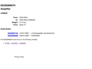 bontott BMW 3 E46 Antenna Erősítő