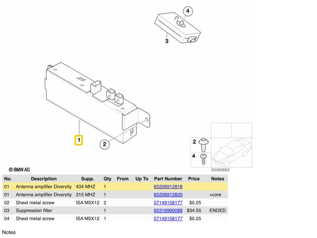 bontott BMW 3 E46 Antenna Erősítő
