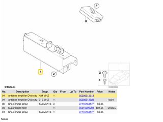bontott BMW 3 E46 Antenna Erősítő