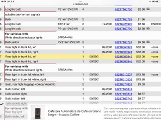 bontott BMW 3 E46 Bal Belső Hátsó Lámpa