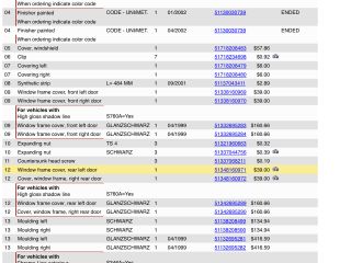 bontott BMW 3 E46 Bal hátsó Ajtó Díszléc