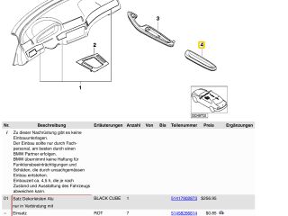 bontott BMW 3 E46 Bal hátsó Ajtó Kárpit Könyöklő