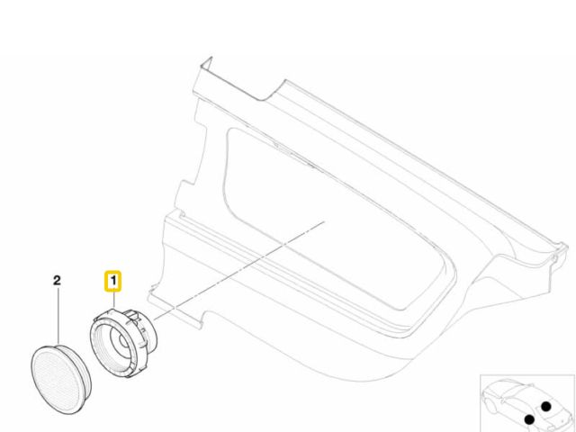 bontott BMW 3 E46 Bal hátsó Hangszóró