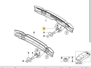 bontott BMW 3 E46 Bal hátsó Ütközéscsillapító