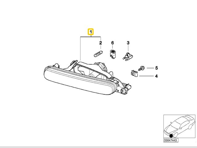 bontott BMW 3 E46 Bal Ködfényszóró