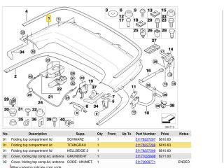 bontott BMW 3 E46 Cabrio Bukókeret Aktiváló