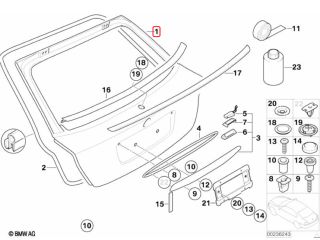 bontott BMW 3 E46 COMPACT Csomagtérajtó (Üres lemez)