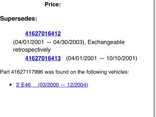 bontott BMW 3 E46 COMPACT Csomagtérajtó (Üres lemez)