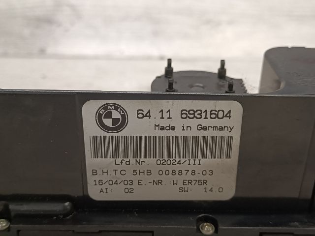 bontott BMW 3 E46 COMPACT Fűtéskapcsoló (digit klímás)