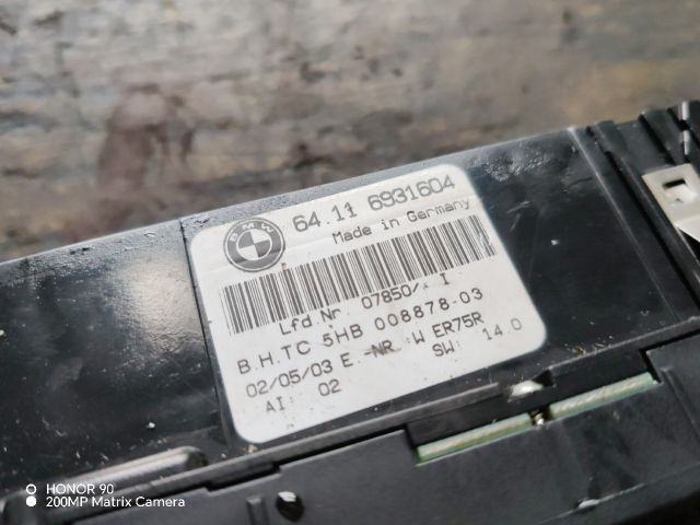 bontott BMW 3 E46 COMPACT Fűtéskapcsoló (digit klímás)