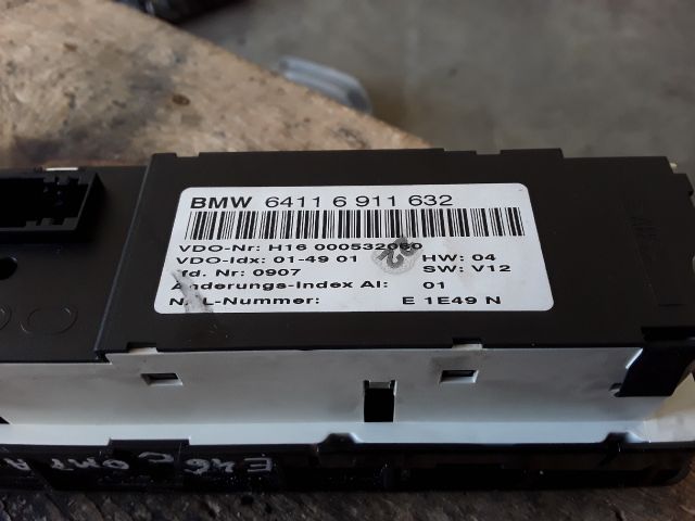 bontott BMW 3 E46 COMPACT Fűtéskapcsoló (manuális klímás)