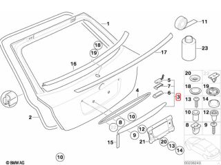 bontott BMW 3 E46 Csomagtér Nyitó Kar / Gomb
