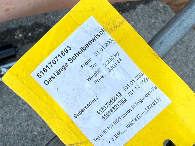 bontott BMW 3 E46 Első Ablaktörlő Szerkezet Motorral