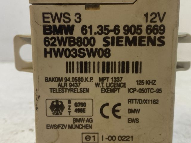 bontott BMW 3 E46 EWS Elektronika