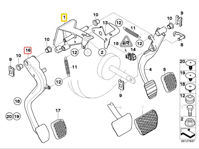 bontott BMW 3 E46 Fékpedál