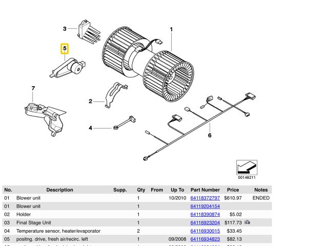 bontott BMW 3 E46 Fűtés Állító Motor
