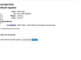 bontott BMW 3 E46 Fűtés Vezérlő Modul